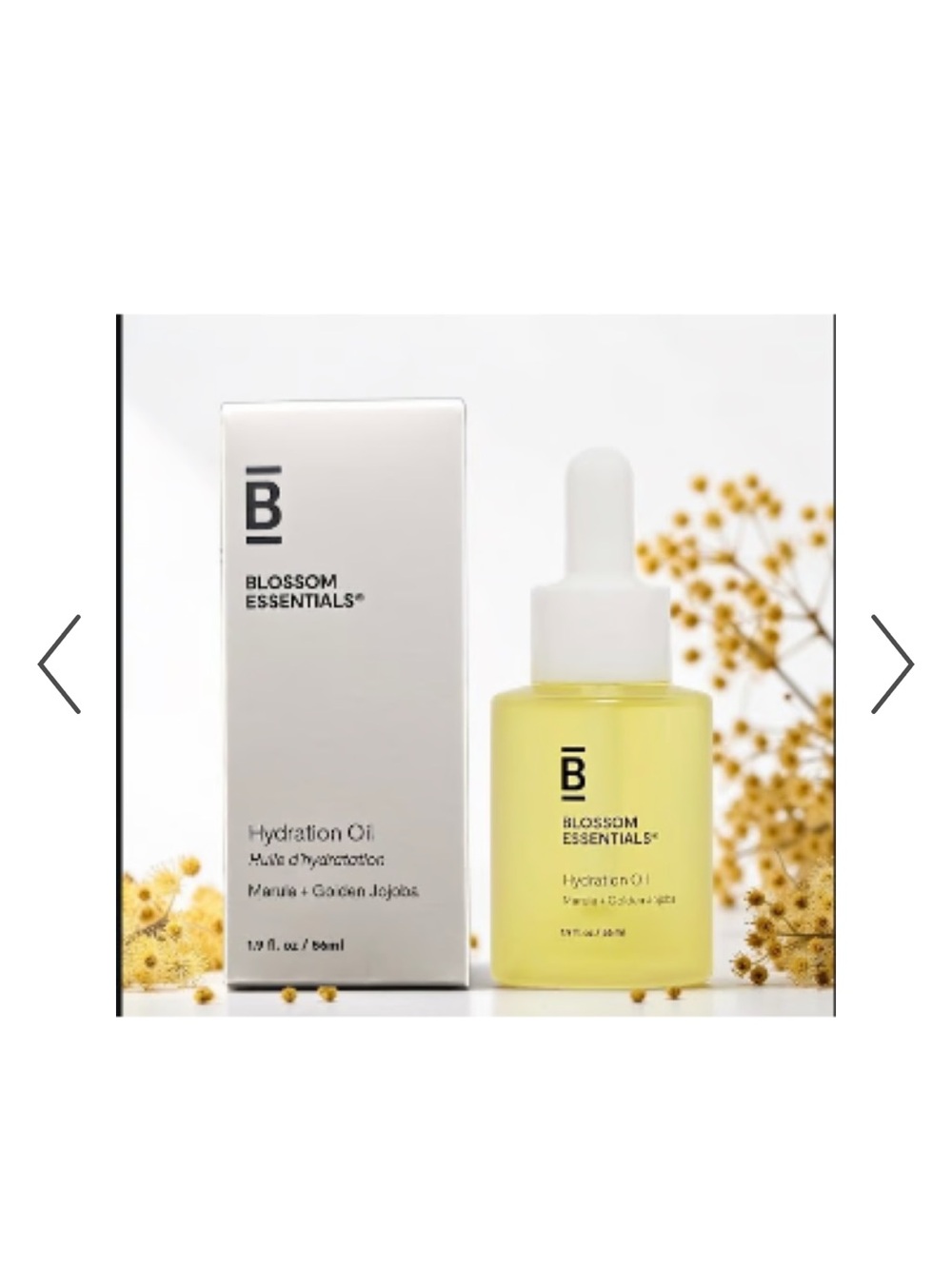 Blossom Essentials Hydration Oil.